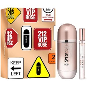 Set Carolina Herrera Vip Rose Women 2 Pc 2.7 Edp / Mini